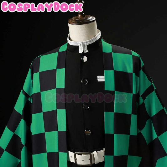 Cosplaydock Anime Demon Slayer Kamado Tanjuurou Cosplay Black Green Costume