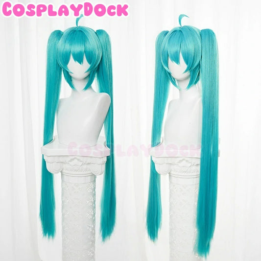 Cosplaydock Hatsune Miku cosplay wig Long Straight Blue/Green Wig