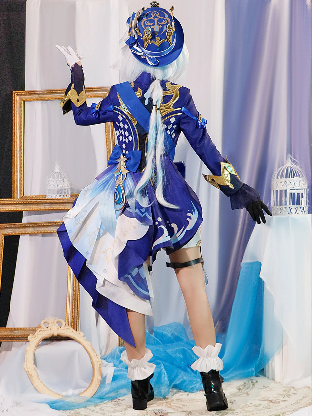 Game Genshin Impact Cosplay Fontaine Furina Premium Edition Costume Dark Furina Focalors
