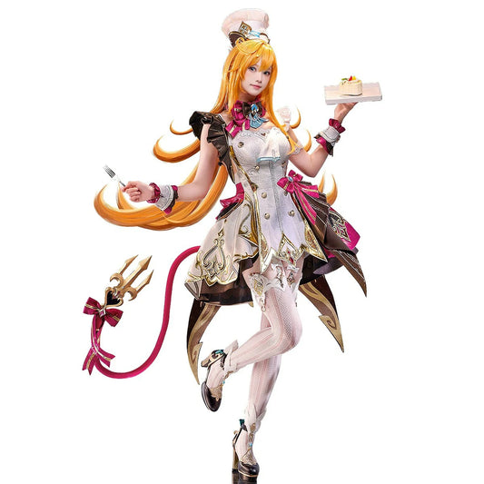 Game Genshin Impact Cosplay Escoffier Costume Fontaine