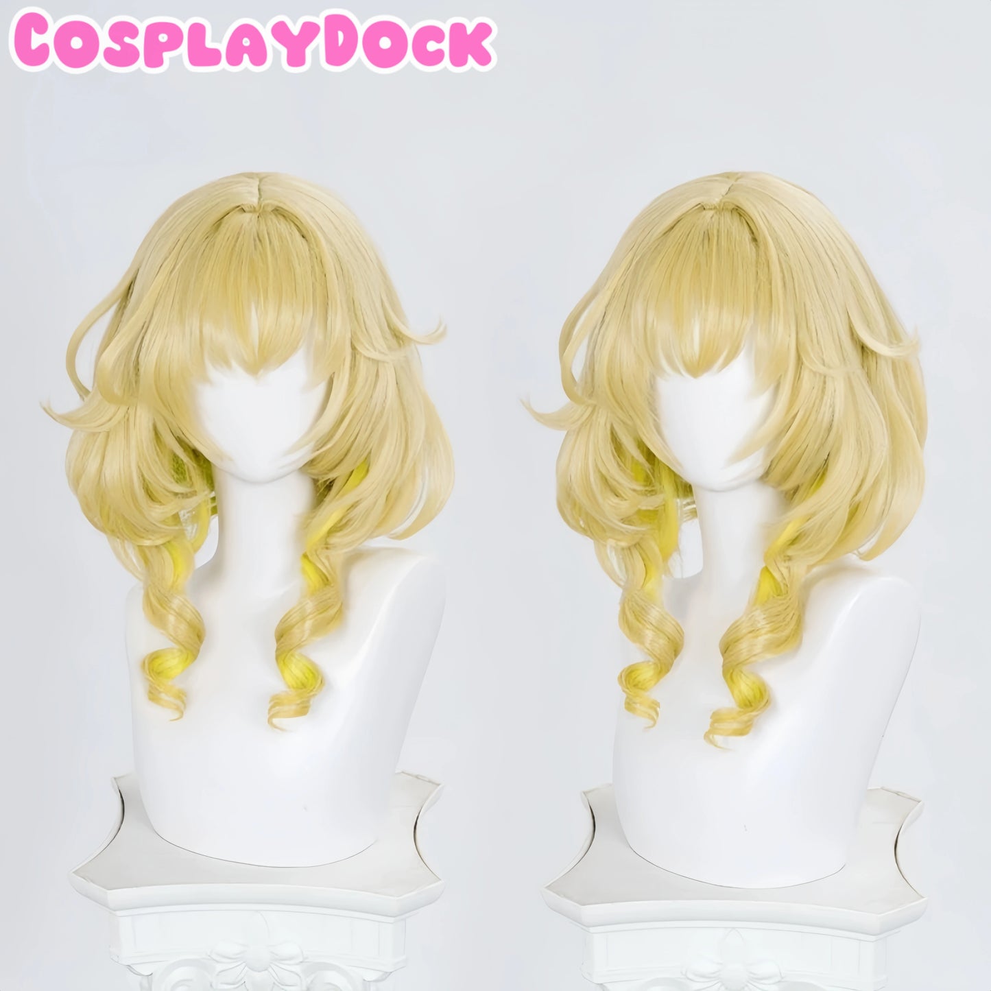 Game Honkai: Star Rail Cosplay Aglaea Wig Short Golden Trichiasis Hair