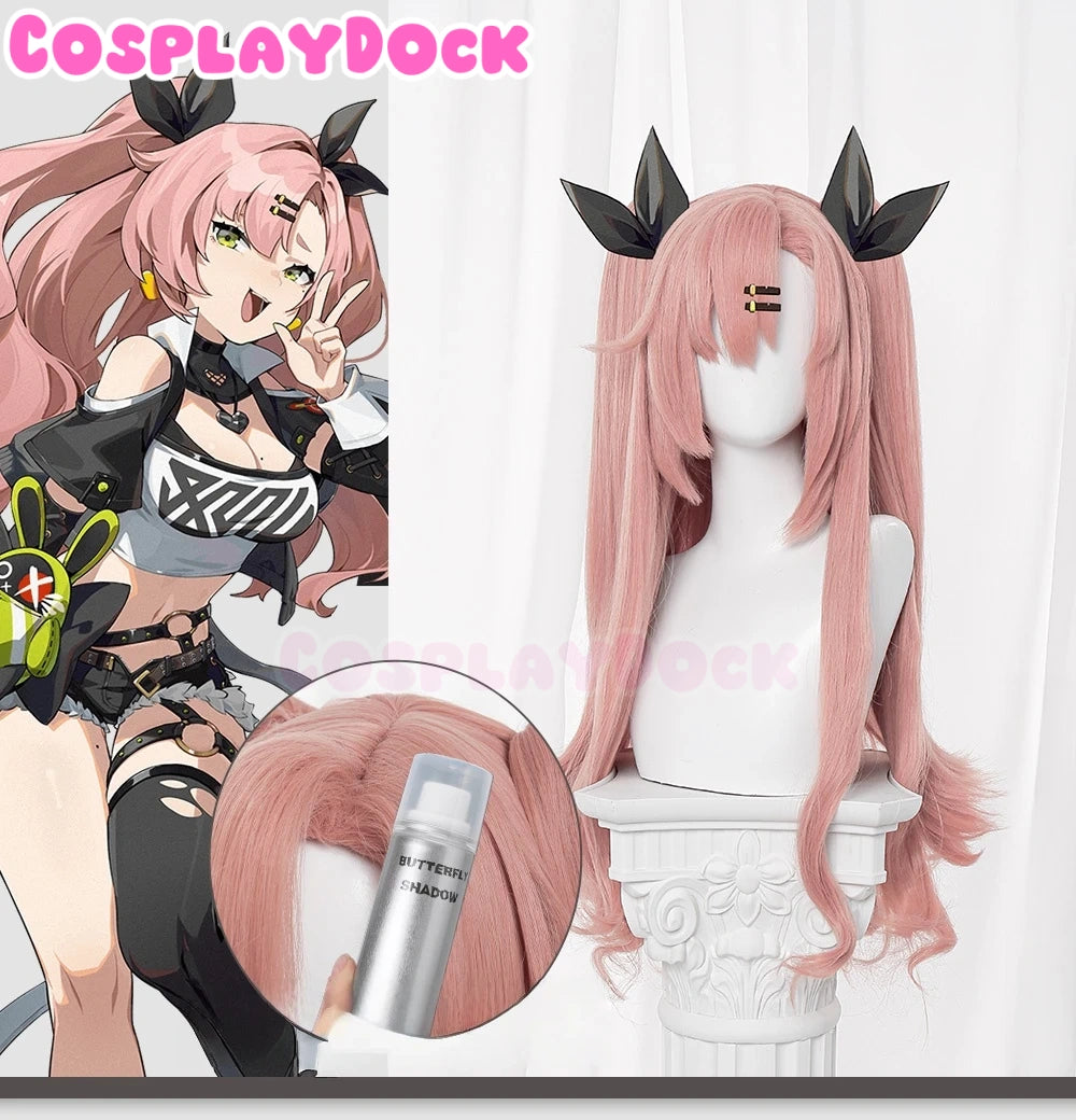 Cosplaydock Game Zenless Zone Zero Cosplay Nicole Demara Women Curly Pink Lone Cosplay Wig