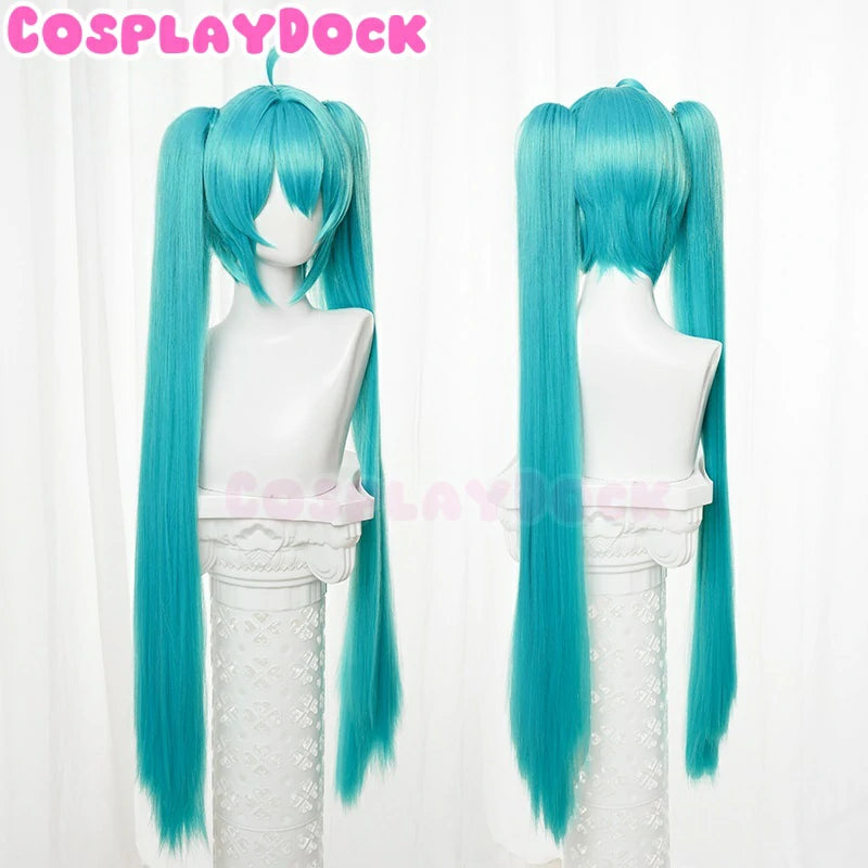 Cosplaydock Hatsune Miku cosplay wig Long Straight Blue/Green Wig