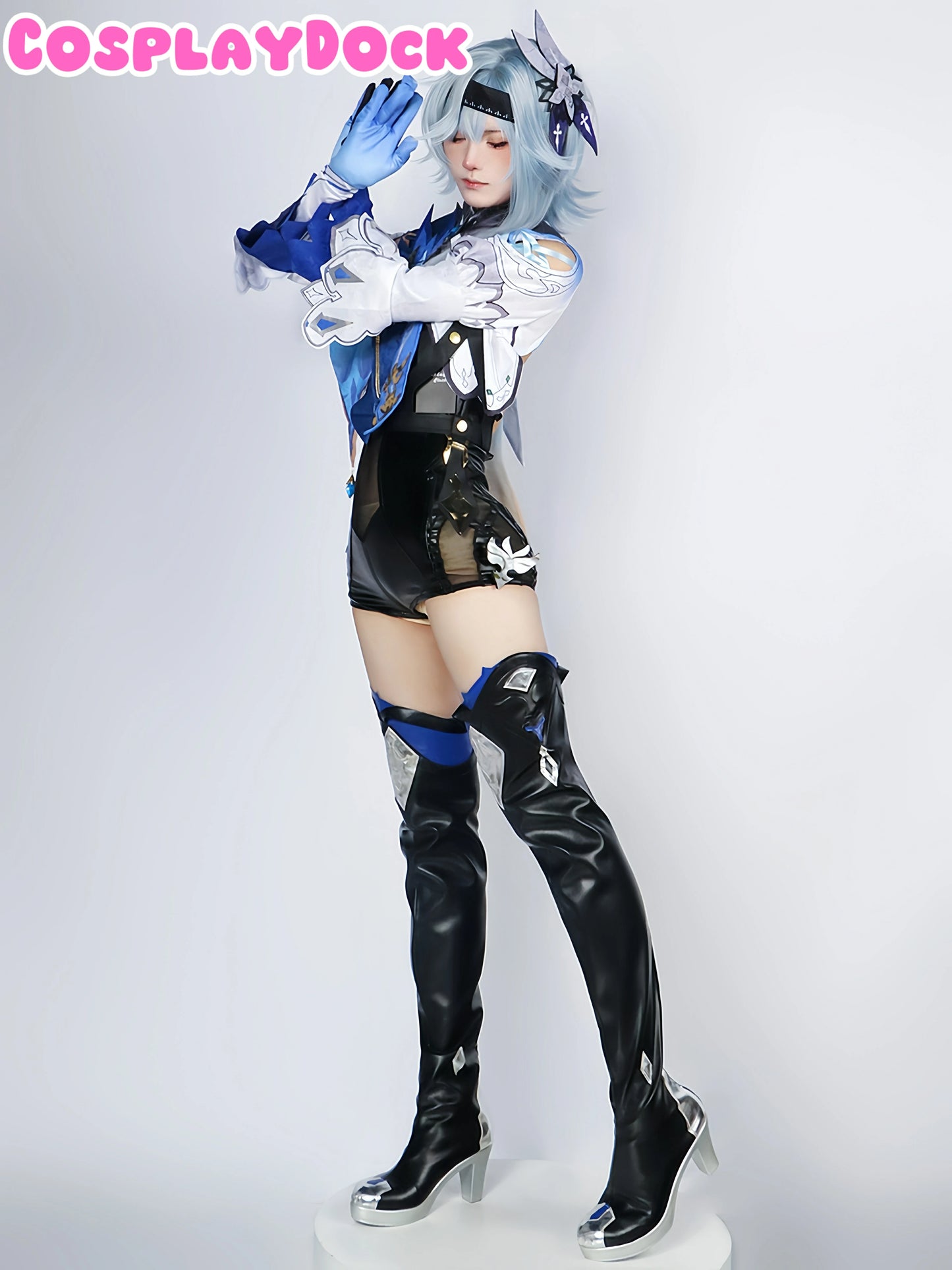 game genshin impact eula cosplay costume authentic knight of favonius-cosplaydock