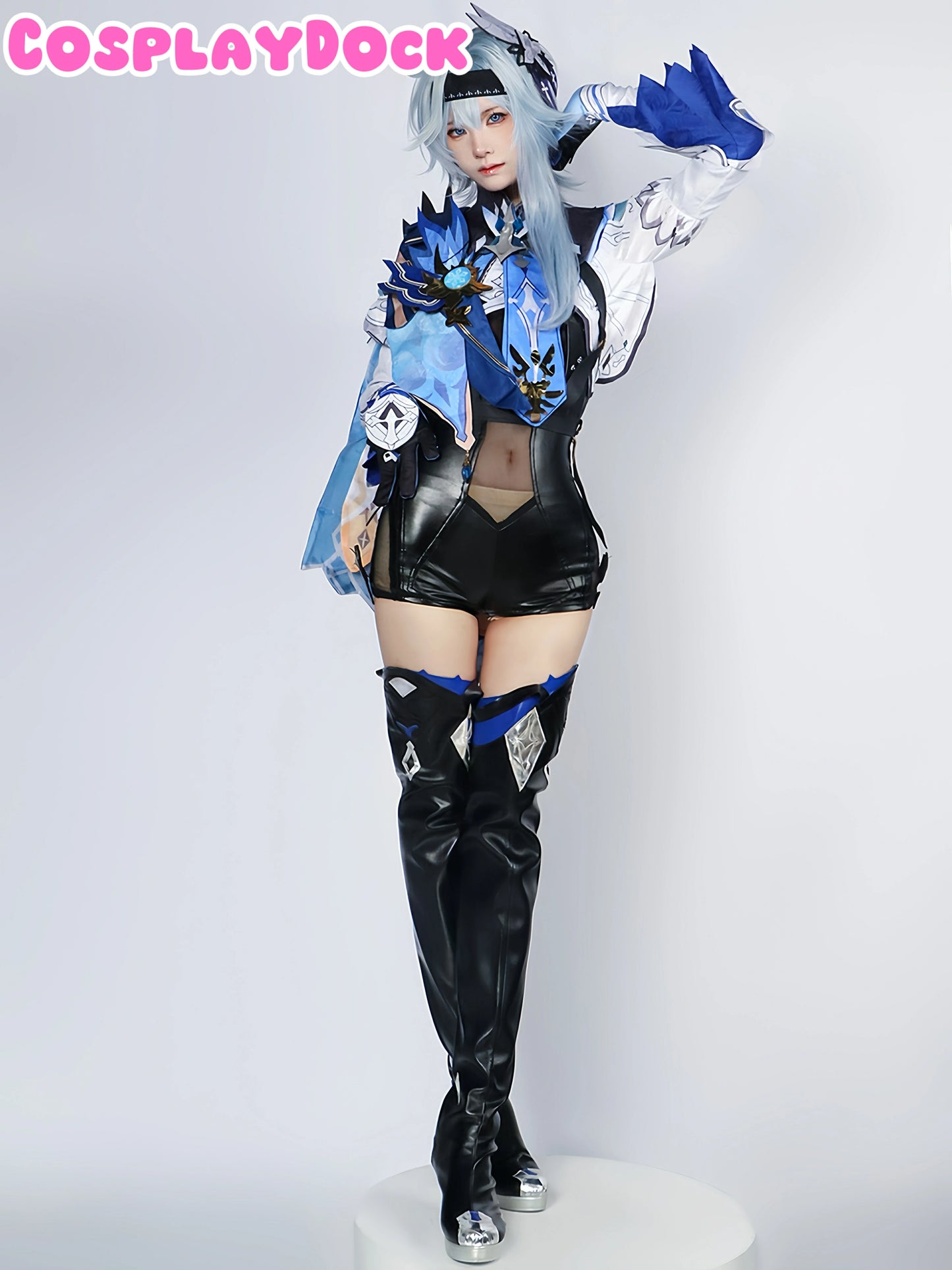 game genshin impact eula cosplay costume authentic knight of favonius-cosplaydock