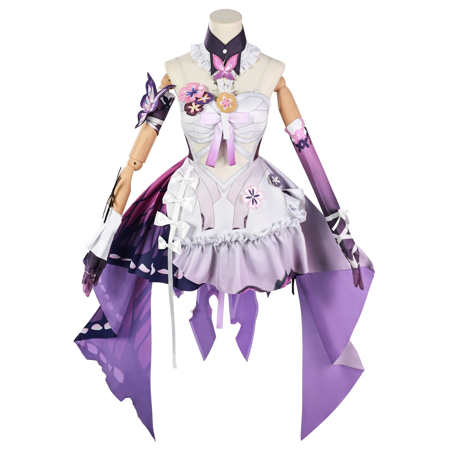 Honkai: Star Rail Castorice Cosplay Costume – Celestial Butterfly Silk Gown with Glowing Star Embroidery | CosplayDock