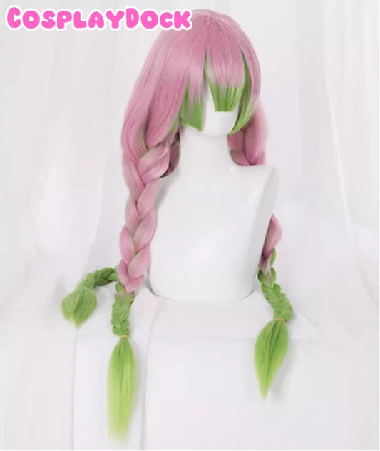 Mitsuri Kanroji Demon Slayer Wig – Long Pink Ombre Hair -CosplayDock