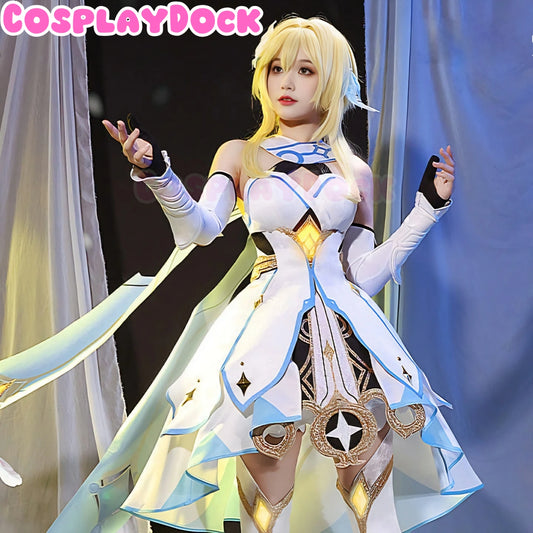 【7 Diffrent Lights】 Cosplaydock Game Genshin Impact Traveler Lumine Cosplay Costume Ying