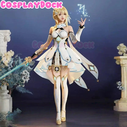 【7 Diffrent Lights】 Cosplaydock Game Genshin Impact Traveler Lumine Cosplay Costume Ying