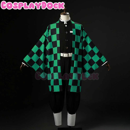 Cosplaydock Anime Demon Slayer Kamado Tanjuurou Cosplay Black Green Costume