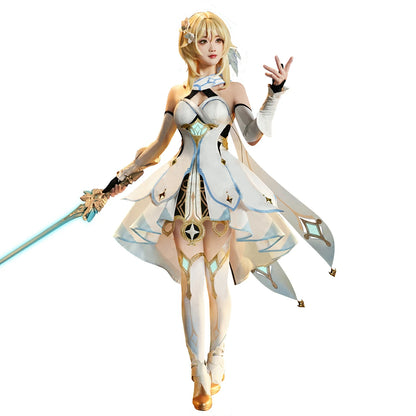 【7 Diffrent Lights】 Cosplaydock Game Genshin Impact Traveler Lumine Cosplay Costume Ying