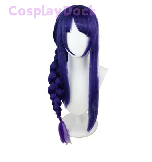 Game Genshin Impact Raiden Shogun Cosplay wig Purple long hair