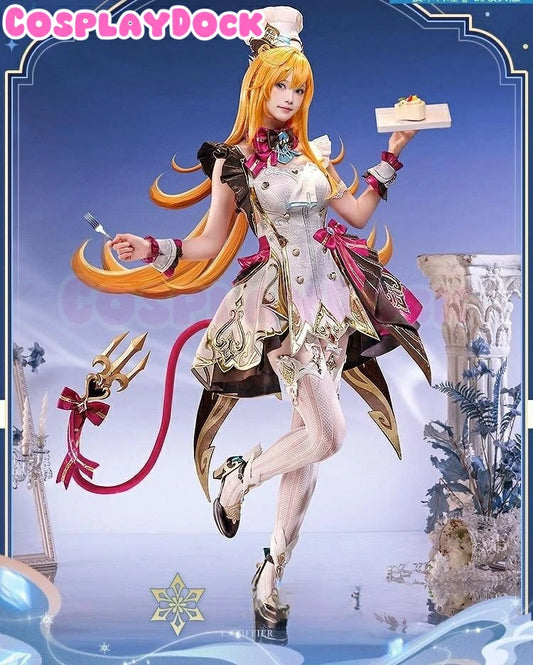 Game Genshin Impact Cosplay Escoffier Costume Fontaine