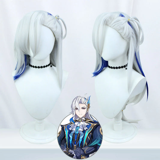 Game Genshin Impact Cosplay Neuvillette wig