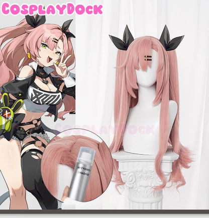 Cosplaydock Game Zenless Zone Zero Cosplay Nicole Demara Women Curly Pink Lone Cosplay Wig