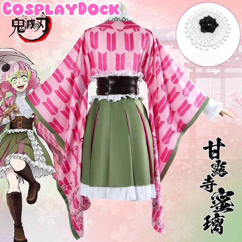 Cosplaydock Anime Demon Slayer Cosplay Costume 5th Anniversary Mitsuri Kanroji cosplay costume