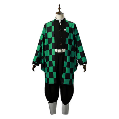 Cosplaydock Anime Demon Slayer Kamado Tanjuurou Cosplay Black Green Costume
