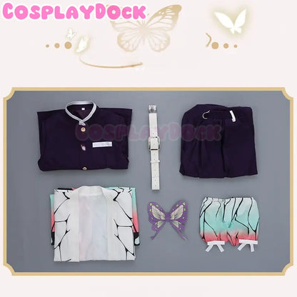 cosplaydock demon slayer shinobu kocho cosplay costume purple striped uniform butterfly cloak